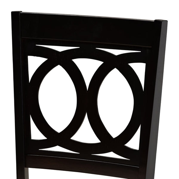 Baxton Studio Baxton Studio Modern 2-Piece Dining Chair Set in Espresso Brown for Elegant Comfort and Style Lenoir Sand RH315C-Sand/Dark Brown-DC-2PK