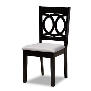 Baxton Studio Baxton Studio Modern 7-Piece Dining Set with Espresso Wood Finish and Comfortable Sand Upholstery Lenoir Grey 7-Piece RH315C-Grey/Dark Brown-7PC Dining Set