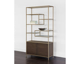 Stamos Bookcase - Gold - Raw Umber 105240 Sunpan