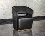 Genval Wheeled Lounge Chair - Abbington Black / Cantina Black 105246 Sunpan