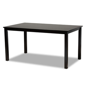 Baxton Studio Baxton Studio Caron 7-Piece Modern Dining Set with Grey Upholstered Chairs & Espresso Wood Table RH317C-Grey/Dark Brown-7PC Dining Set