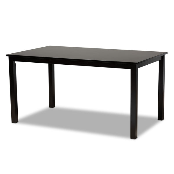 Baxton Studio Baxton Studio Caron 7-Piece Modern Dining Set with Grey Upholstered Chairs & Espresso Wood Table RH317C-Grey/Dark Brown-7PC Dining Set