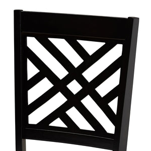 Baxton Studio Baxton Studio Caron Stylish Grey Fabric Dining Chairs Set - Modern Comfort in Espresso Finish Design RH317C-Grey/Dark Brown-DC-2PK