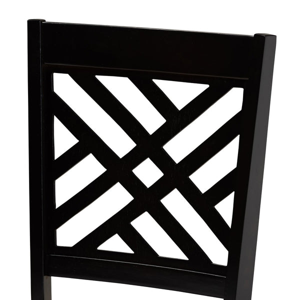 Baxton Studio Baxton Studio Caron Stylish Grey Fabric Dining Chairs Set - Modern Comfort in Espresso Finish Design RH317C-Grey/Dark Brown-DC-2PK