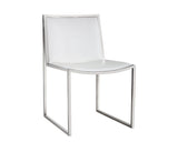 Blair Dining Chair - Stainless Steel - White Croc 105287 Sunpan