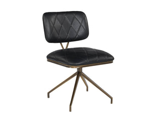 Virtu Swivel Dining Chair - Bravo Black 105319 Sunpan