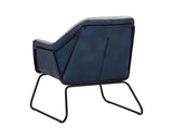 Watts Lounge Chair - Black - Polo Club Stone / Bravo Admiral 105327 Sunpan