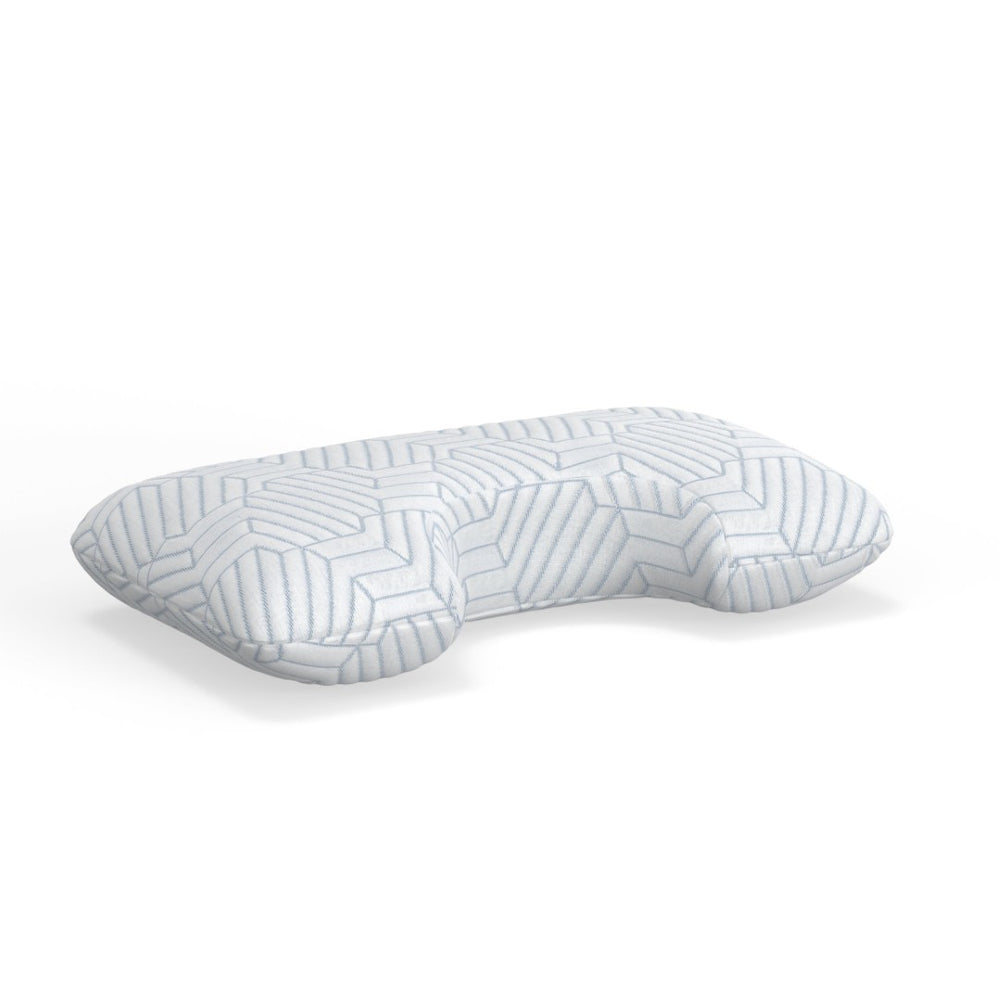 English Elm Bella Curved Cervical Support Pillow with Italian Foam and Phase Change Cooling Cover B337P360169
