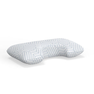 English Elm Bella Curved Cervical Support Pillow with Italian Foam and Phase Change Cooling Cover B337P360169