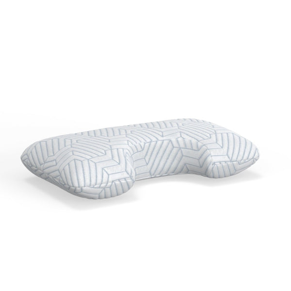 English Elm Bella Curved Cervical Support Pillow with Italian Foam and Phase Change Cooling Cover B337P360169
