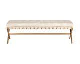 Kenji Bench - Small - Gold - Bravo Cream 105362 Sunpan