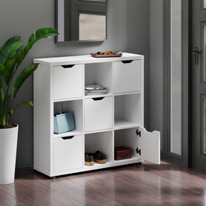 Winsome Wood Julian 3x3 Storage Cabinet - Stylish White Organizer With 9 Compartments For Home & Crafts White Composite Wood 10538-winsome-wood