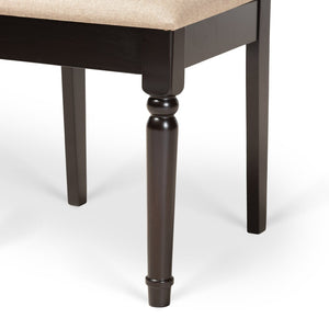 Baxton Studio Baxton Cherese 2-Piece Modern Dining Chair Set with Sand Fabric, Dark Brown Finish & Elegant Design RH334C-Sand/Dark Brown-DC-2PK