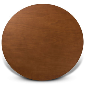 Baxton Studio Baxton Studio Jana 7-Piece Modern Dining Set: Grey Upholstered Chairs & Walnut Round Table Design Jana-Grey/Walnut-7PC Dining Set