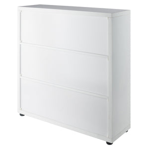 Winsome Wood Julia 3x3 Storage Cabinet Set With Baskets - Stylish, Versatile, And Perfect For Organizing Clutter White Composite Wood 10541-winsome-wood