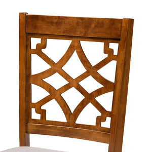 Baxton Studio Baxton Studio Mael Grey Fabric Dining Chair Set – Modern Walnut Finish, Comfort & Style Combined RH331C-Grey/Walnut-DC-2PK