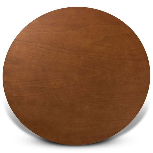 Baxton Studio Baxton Studio Jessie Modern 7-Piece Dining Set with Grey Fabric Chairs & Walnut Round Table, Chic Style Jessie-Grey/Walnut-7PC Dining Set