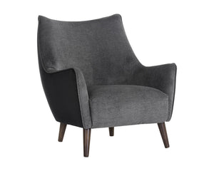 Sorrel Lounge Chair - Polo Club Kohl Grey / Abbington Black 105464 Sunpan