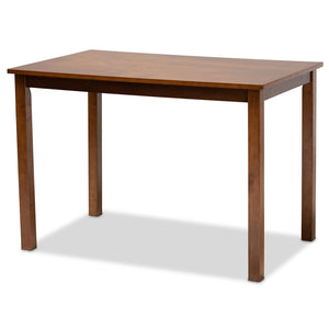 Baxton Studio Baxton Lanier 5-Piece Modern Grey Upholstered Dining Set with Walnut Brown Finish for Stylish Spaces RH318C-Grey/Walnut-5PC Dining Set