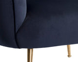 Amara Lounge Chair - Abbington Navy 105522 Sunpan