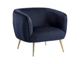 Amara Lounge Chair - Abbington Navy 105522 Sunpan