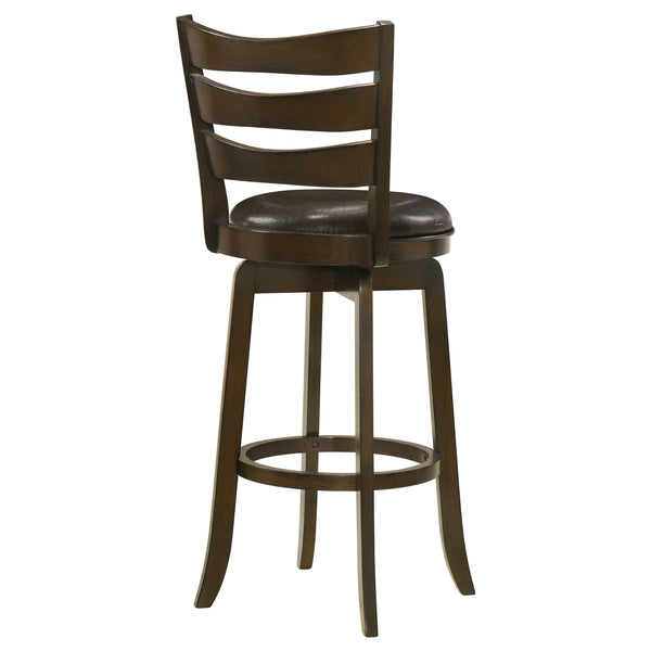 English Elm Fenster Dark Brown Wood Pub Height Swivel Bar Chair - Classic Design With Comfortable 360° Rotation B062P299938