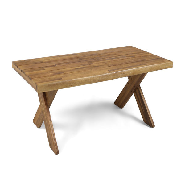 English Elm Set of 3 Acacia Wood Rope Woven Outdoor Lounge Chairs with Sandblast Table N769P326314T_2_62534.00