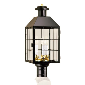 American Heritage 21.5'' High 3-Light Outdoor Post Light - Black 1056-BL-CL Norwell