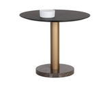 Monaco Bistro Table - Gold - Grey Marble / Charcoal Grey - 35.5" 105878 Sunpan