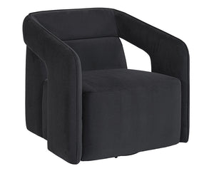 Kendrick Swivel Lounge Chair - Abbington Black 105921 Sunpan