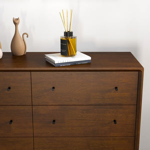 English Elm Caroline Solid Wood Dresser with Tapered Legs for a Mid Century Modern Bedroom B183P201692