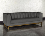 Parker Sofa - Zenith Graphite Grey 105993 Sunpan