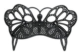 IDEAZ 1059FHTOutdoor Black Butterfly Bench Black 1059FHT