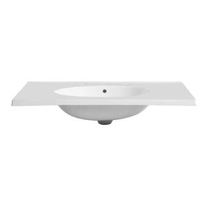 English Elm Christopher Knight Home® - 30-Inch Walnut Vanity with Seashell Resin Sink, Flip-Up Organizer, Soft-Close Doors & Legs Brown N765P33417576B
