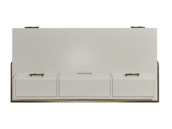 Lexington Sligh Langley Writing Desk – Stylish Home Office Solution With Usb Charging, Soft-close Drawers & Storage Linen White Wood 105-410