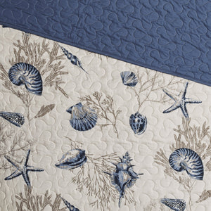 English Elm 6 Tissa Reversible Daybed Cover Set Quilted Multicolor Stripe & Chevron Pillow Twin Fit Charming Lodge-Inspired Look Blue 17.52 L x 15.94 W x 8.27 H B03597493