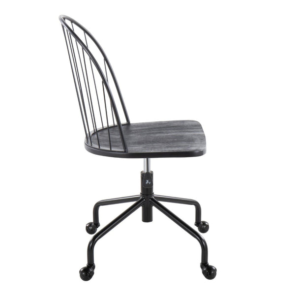 English Elm Contemporary Sculpted Low Back Task Chair with Chrome Base for Home Office B202P223954