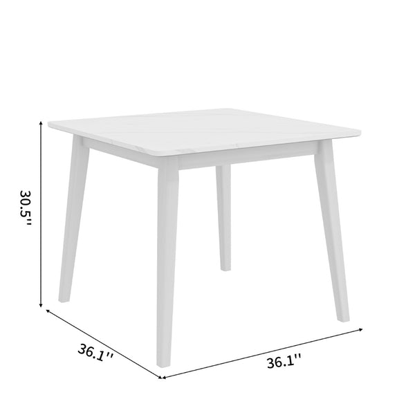 English Elm Studio Round Cement Gray Dining Table with Whitewashed Solid Wood Legs for Small Spaces B127P495090