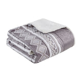 Woolrich Anderson Lodge/Cabin Print Mink Down Alternative Filled Throw WR50-1350 Grey