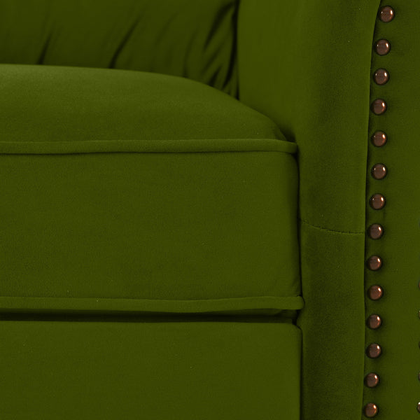English Elm Christopher Knight Home® - 360° Swivel Recliner Plush Velvet Manual Rocker with Infinite Recline Support for Living Room Comfort Green N763P202666E