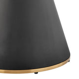 New Pacific Direct Geneva Ceramic Top 51" Round Dining Table w/ Gold Trim Marble/Black 51 x 51 x 30