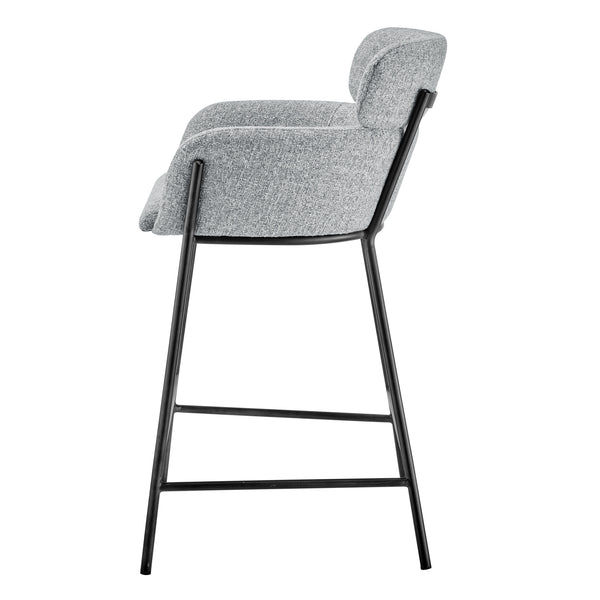 New Pacific Direct Finley Fabric Counter Stool Blazer Light Gray, Gray 100% Polyester, Plywood 1060034-218-npd