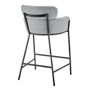 New Pacific Direct Finley Fabric Counter Stool Blazer Light Gray, Gray 100% Polyester, Plywood 1060034-218-npd