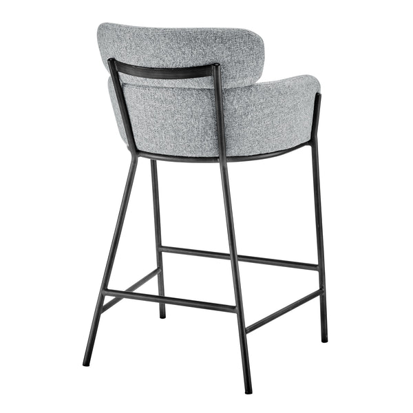 New Pacific Direct Finley Fabric Counter Stool Blazer Light Gray, Gray 100% Polyester, Plywood 1060034-218-npd