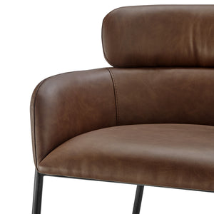 New Pacific Direct Finley Pu Counter Stool Vintage Cognac, Brown , Plywood 1060035-687-npd