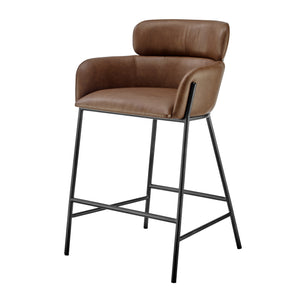 New Pacific Direct Finley Pu Counter Stool Vintage Cognac, Brown , Plywood 1060035-687-npd