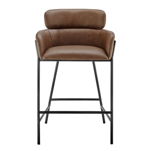 New Pacific Direct Finley Pu Counter Stool Vintage Cognac, Brown , Plywood 1060035-687-npd