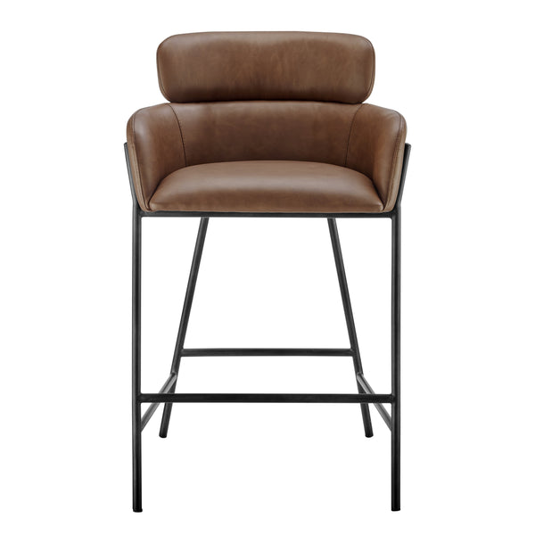 New Pacific Direct Finley Pu Counter Stool Vintage Cognac, Brown , Plywood 1060035-687-npd