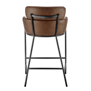 New Pacific Direct Finley Pu Counter Stool Vintage Cognac, Brown , Plywood 1060035-687-npd
