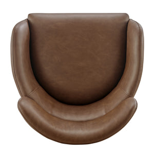 New Pacific Direct Finley Pu Counter Stool Vintage Cognac, Brown , Plywood 1060035-687-npd